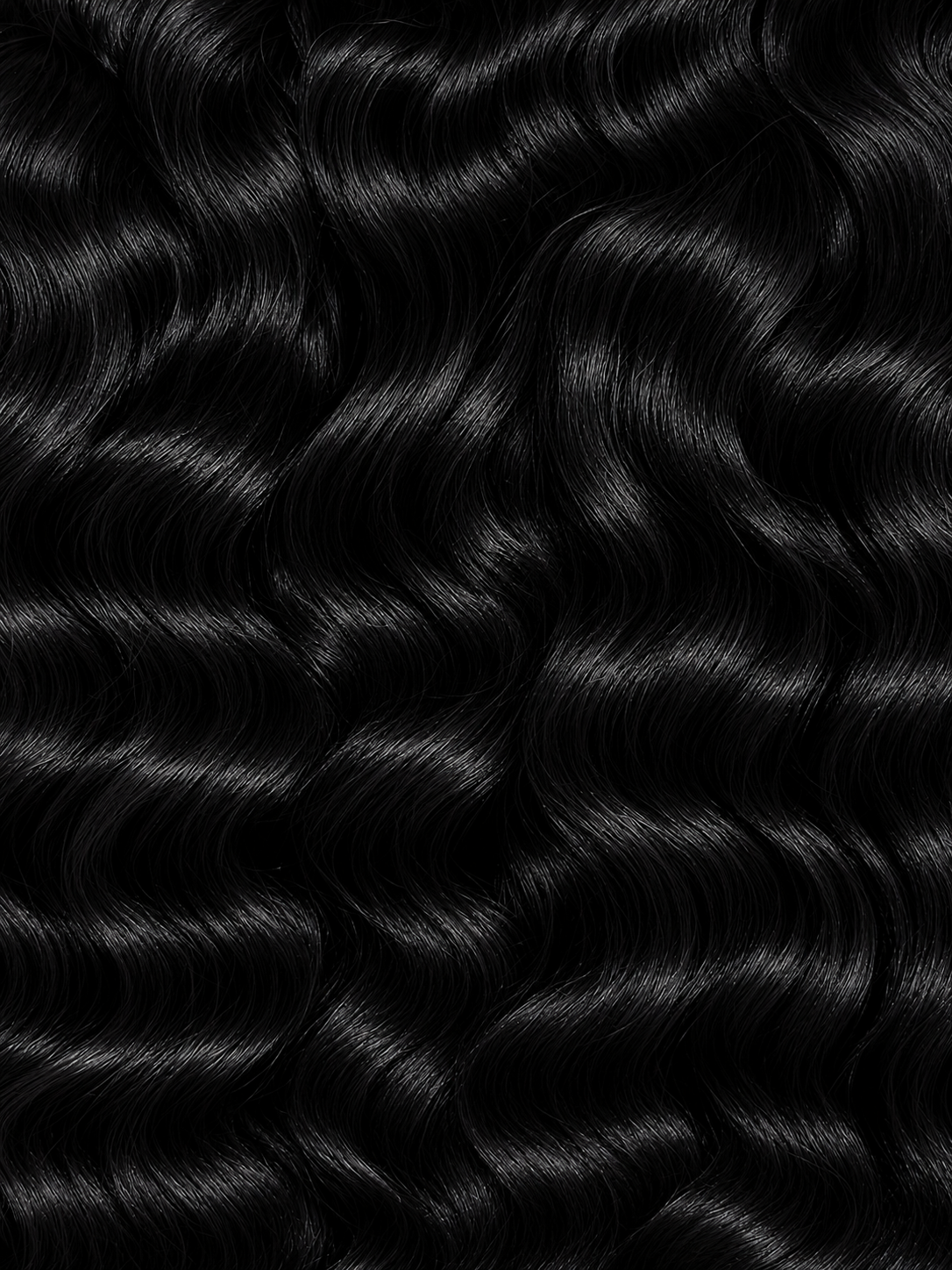 Defined Raw Indonesian Deep Wave Hair pattern with natural volume and bounce.
