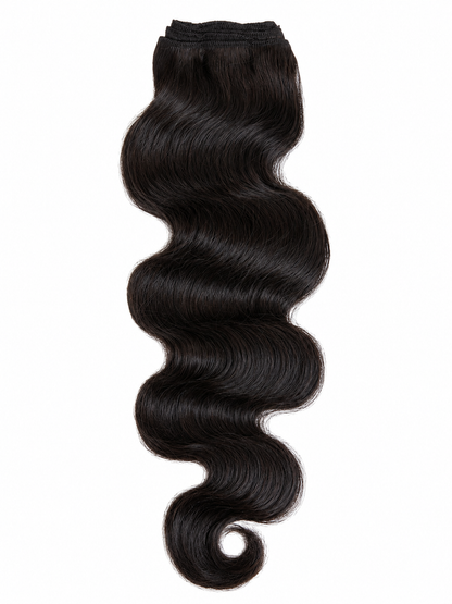Premium Raw Indonesian Body Wave Hair Extension with soft body waves and natural shine.