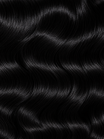 Raw Indonesian Body Wave Hair texture featuring soft waves and luxurious density.