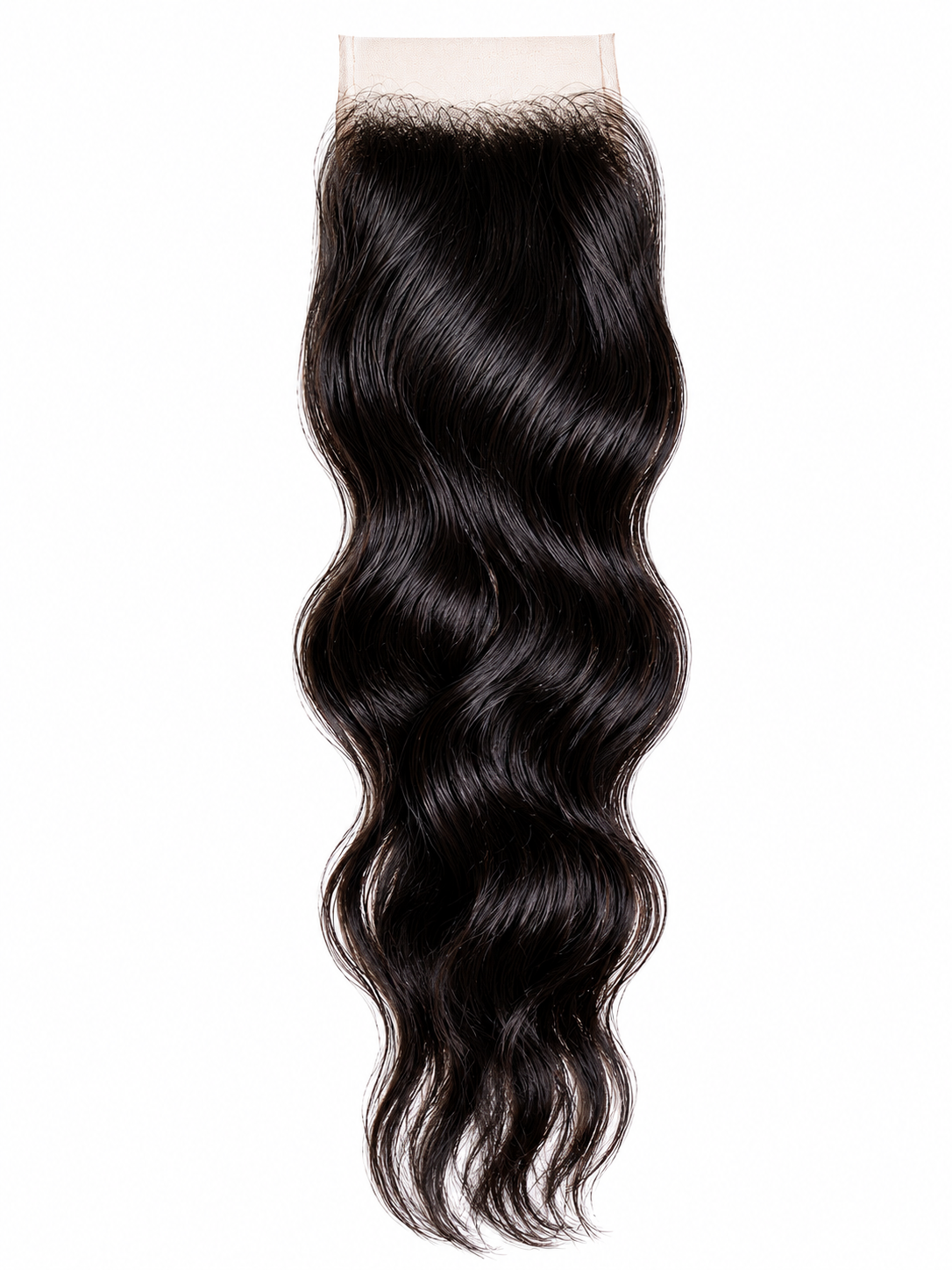 Luxury Raw Indonesian Natural Wave Closure with soft texture and realistic scalp appearance.