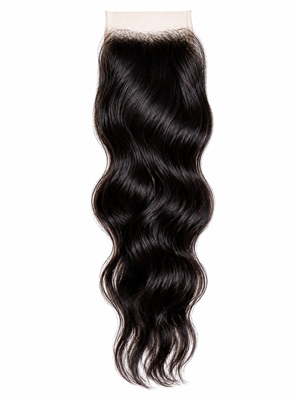 Luxury Raw Indonesian Natural Wave Closure with soft texture and realistic scalp appearance.